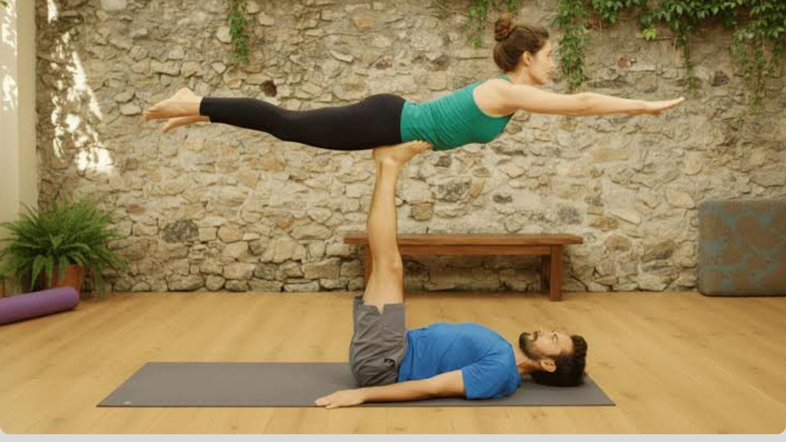 Front Bird is one of the Best Acro Yoga Poses for Beginners