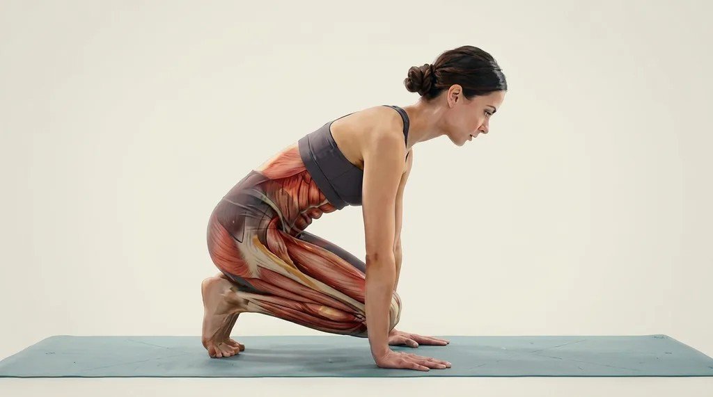Muscles activated and stretched during Swan Pose Yoga.