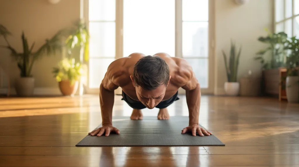 Yoga practitioner showing improved posture and muscle definition from regular yoga practice.