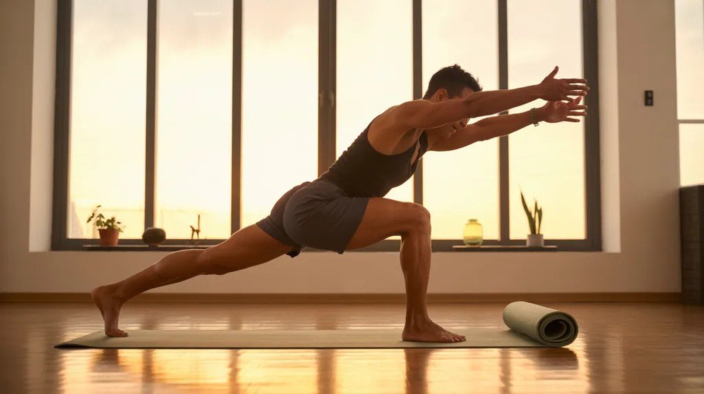 Person doing wide horse stance squats with pulsing inner thigh engagement.