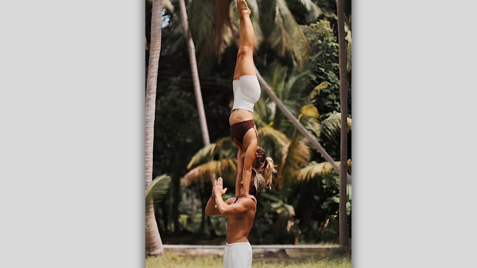 Star pose is one of the Best Acro Yoga Poses for Beginners