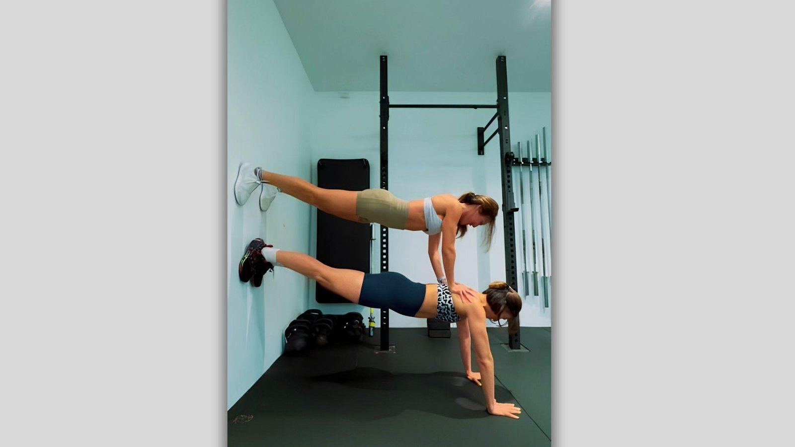 Double Plank is one of the Best Acro Yoga Poses for Beginners