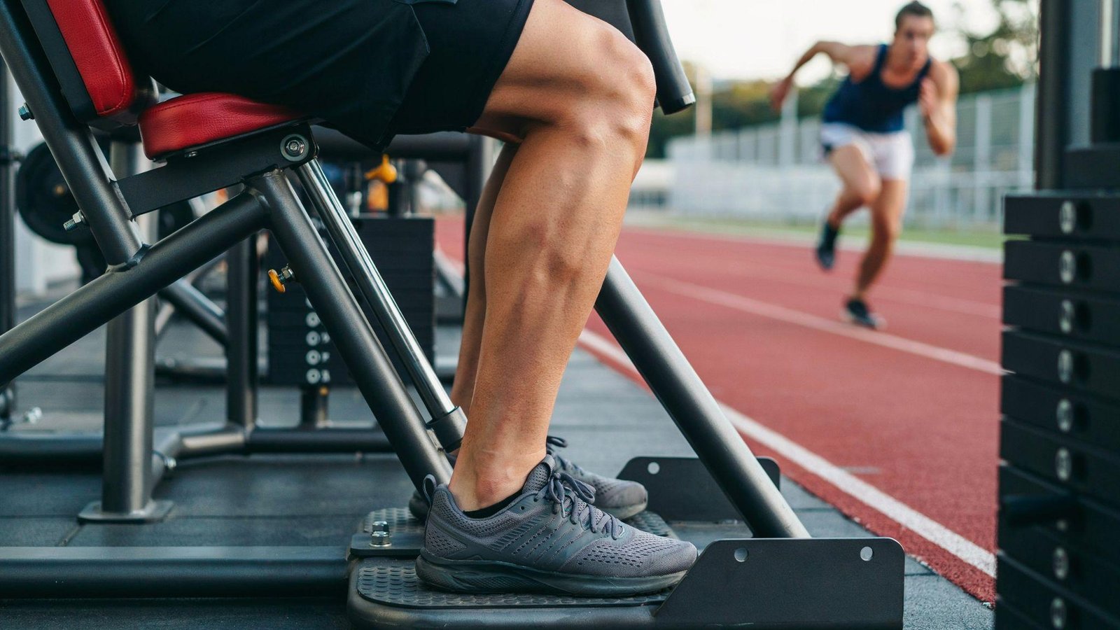 Soleus muscle training with bent-knee calf raises and running athletes enhancing strength and performance.