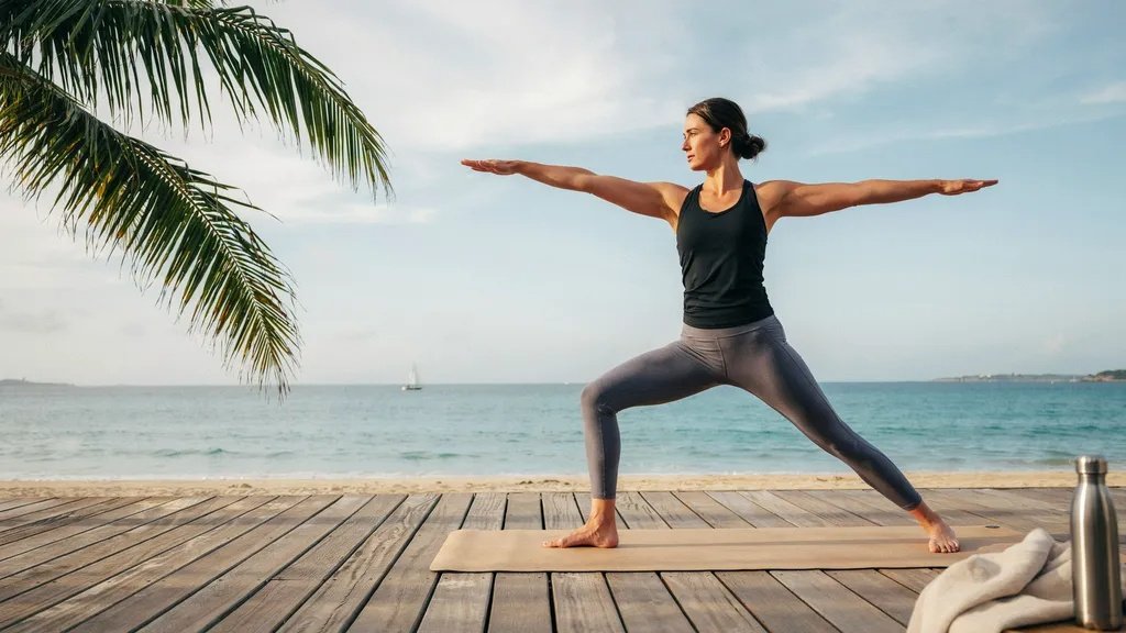 Person practicing Warrior II Pose to strengthen legs and improve stability.